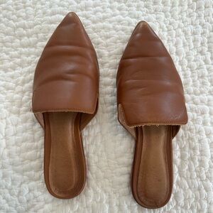 Madewell Pointed Toe Slip-On Mules - Brown